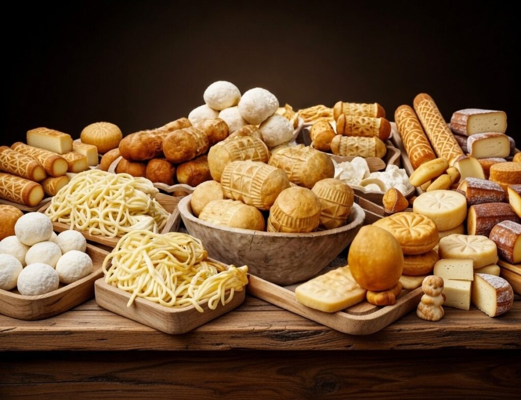 What to Buy at Nowy Targ Market: From Oscypek to Sheepskin Coats

⭐ Oscypek: The King of Highland Cheeses

Oscypek represents the most sought-after product at Nowy Targ Market, a smoked sheep's milk cheese that must meet strict EU Protected Designation of Origin standards to bear the authentic oscypek name. Genuine oscypek displays intricate geometric patterns pressed into the cheese using traditional wooden molds, then undergoes cold smoking over juniper, alder, or beech wood for 7-14 days in mountain huts. Prices range from 15-35 PLN per piece depending on size and quality, with vendors typically allowing free samples to prove authenticity.

⭐ Purchase oscypek directly from góral shepherds wearing traditional white felt pants and embroidered vests rather than from general food stalls, as shepherds guarantee genuine highland production. Moreover, authentic oscypek feels firm but slightly flexible when pressed, displays a golden-brown exterior with visible smoke marks, and emits a distinctive smoky-sweet aroma. Additionally, ask vendors about bryndza (soft sheep cheese spread) and bundz (fresh unsalted sheep cheese), both traditional Podhale products perfect for spreading on dark highland bread